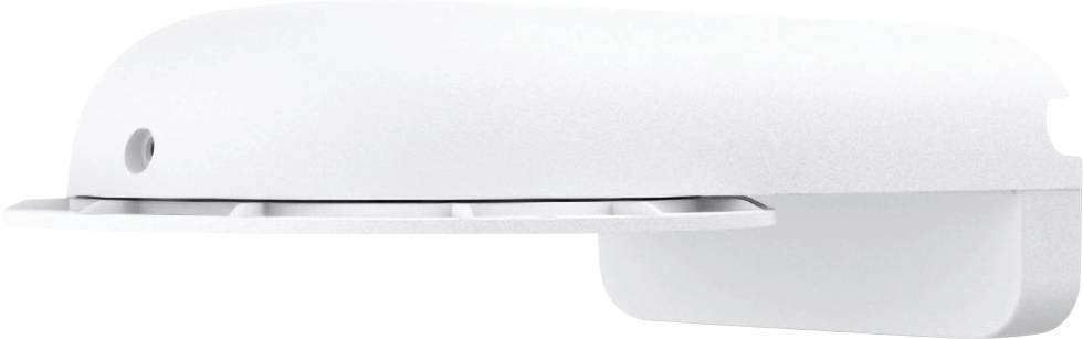 A sleek, modern, white wall-mounted device with a slightly curved top and a small round light indicator on one end.