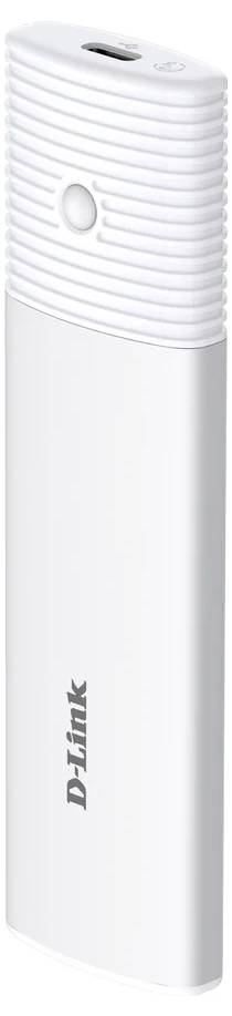 Tall, white plastic cylindrical container, likely a storage case or packaging, viewed from the side.
