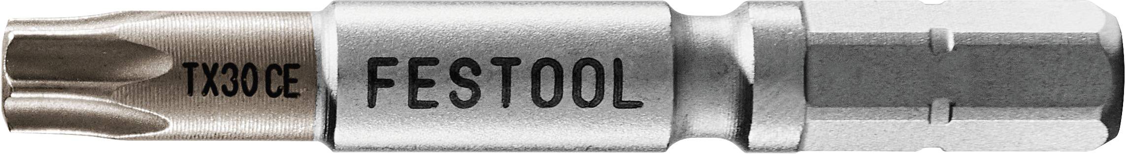 Festool TX30 CE drill bit with a star-shaped tip, suitable for use in construction or carpentry, shown in a horizontal position.