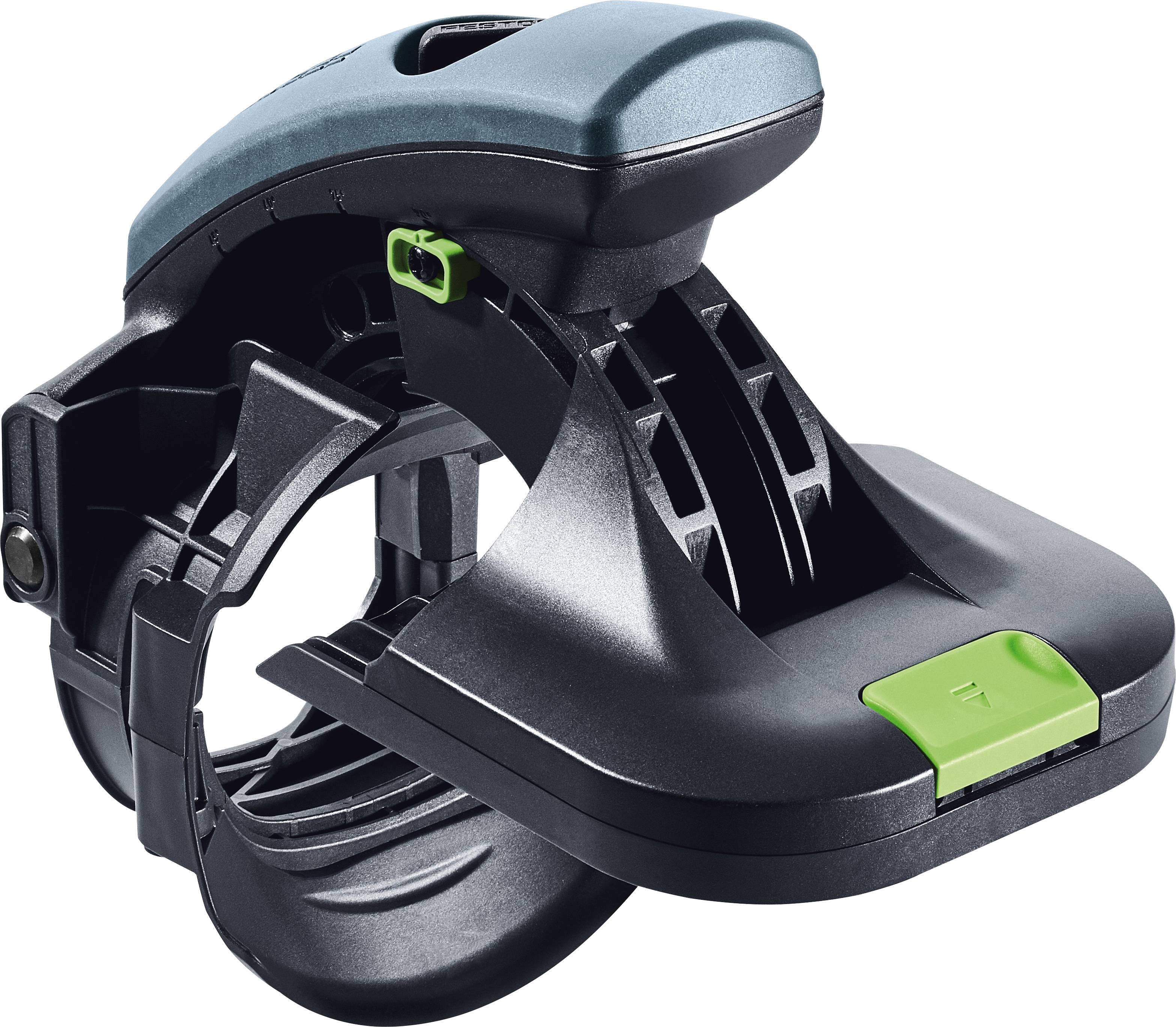 'Festool CST/50' hose clamp with ergonomic grip, designed to connect hoses securely and easily, featuring a locking mechanism for stability.