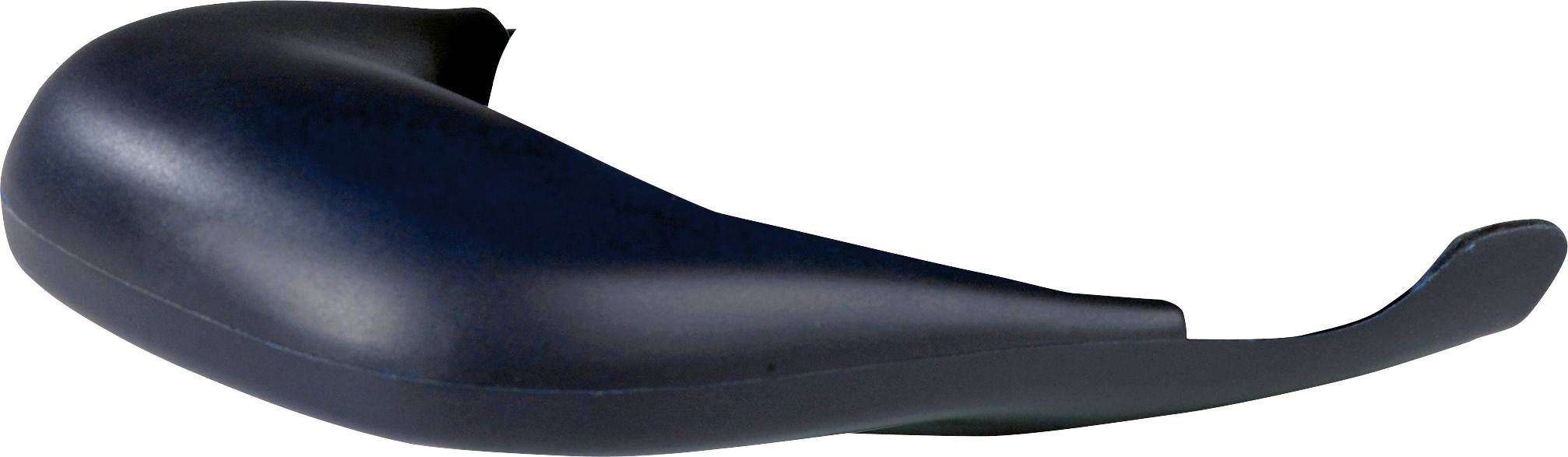 A blue ergonomic chair armrest designed for comfortable arm support without additional decorative elements.