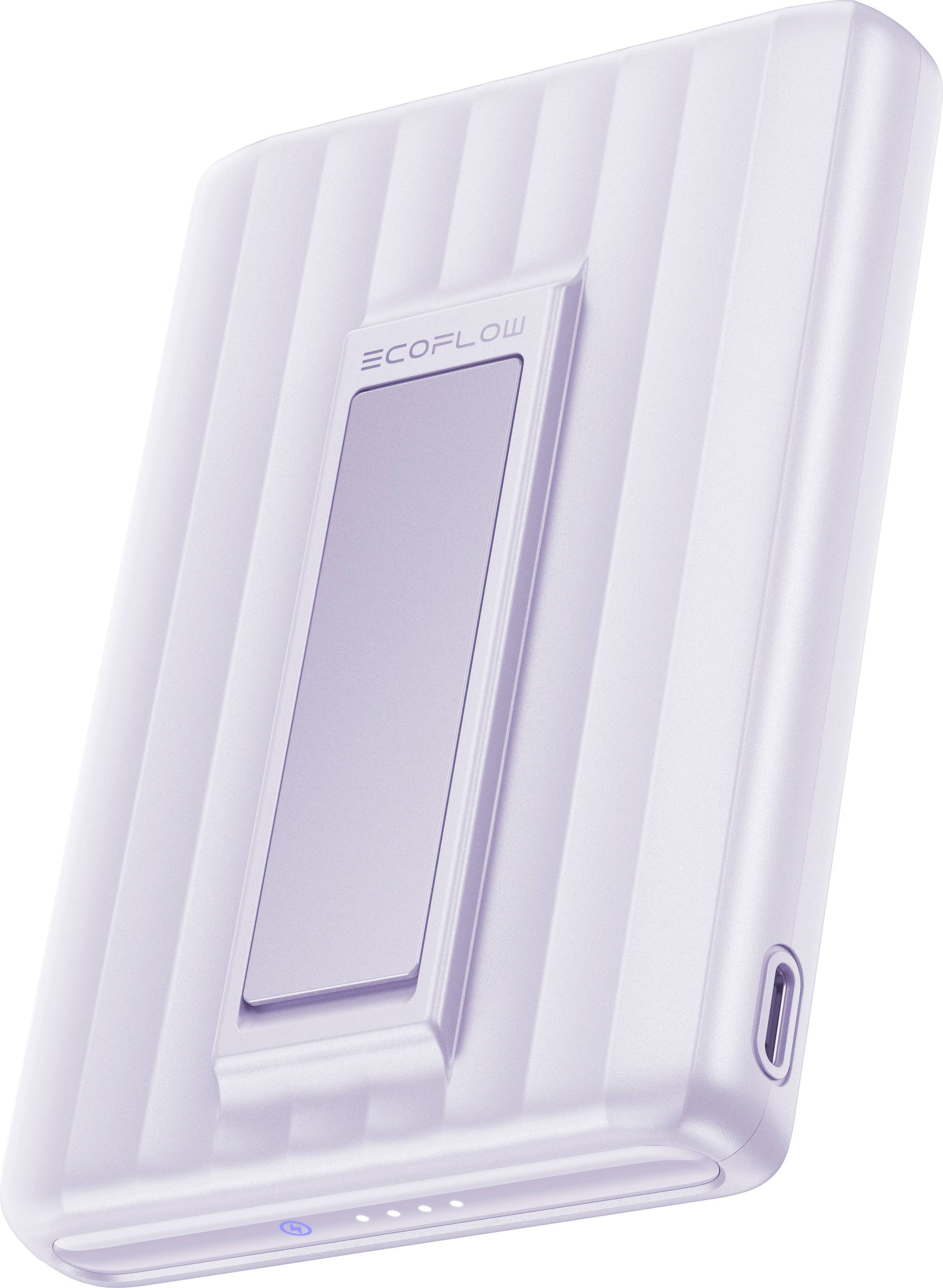 A compact, purple-striped portable hard drive with a USB-C port, featuring the brand name 'SCFELDUO' on its sleek surface.