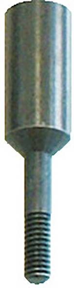 A metal threaded rod with a cylindrical top, potentially used as a mechanical fastener or in industrial applications.