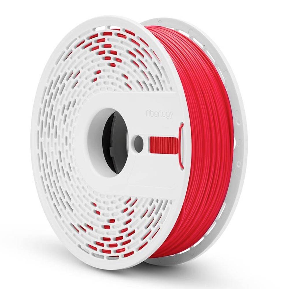 White spool of bright red filament on a reel, shown as a product-style image on a plain white background.