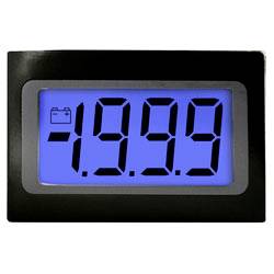 'A digital screen displays '-19.9' with a battery icon, indicating a measurement.'