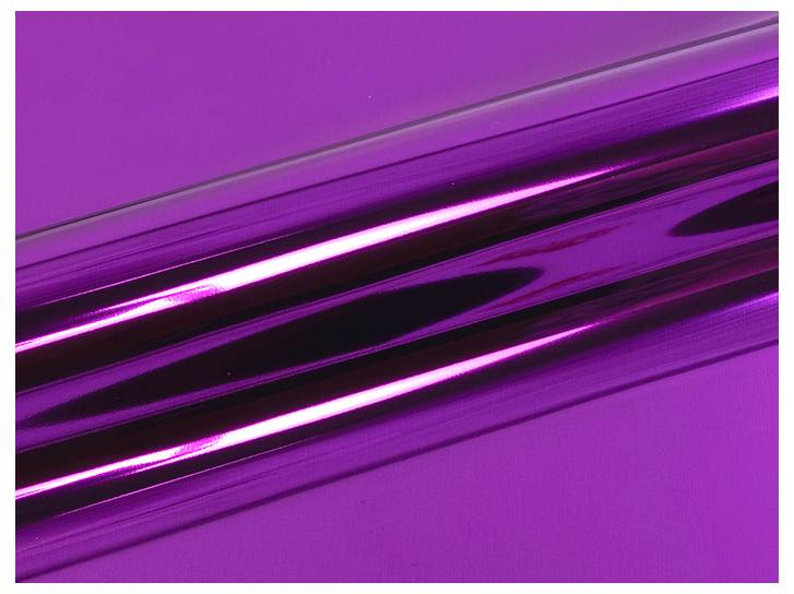 A close-up of two shiny, reflective magenta tubes lying parallel against a matching magenta background, creating a vibrant, abstract visual.