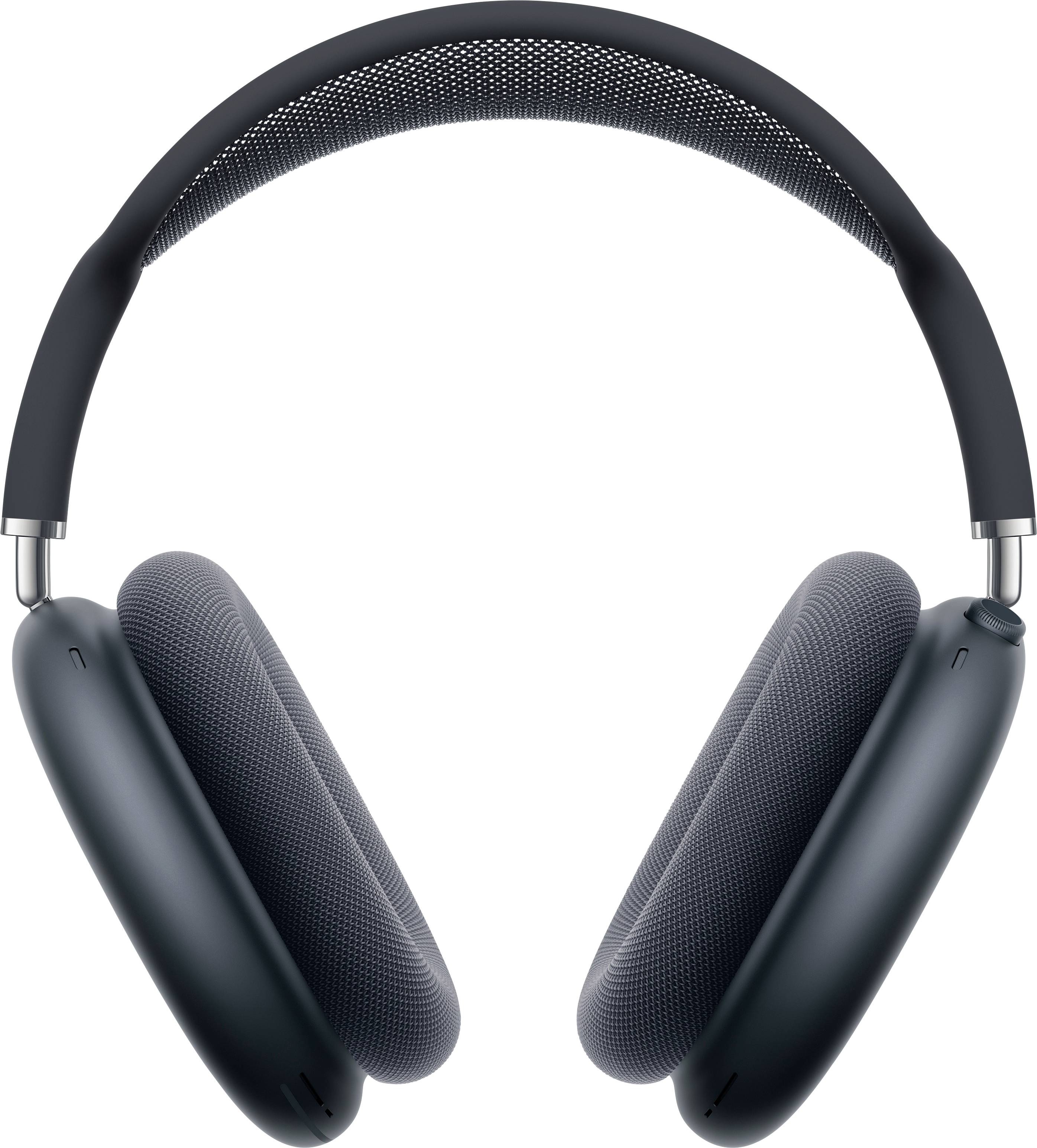 A pair of sleek, modern over-ear headphones with a dark, cushioned headband and ear pads, designed for high-quality audio experiences.