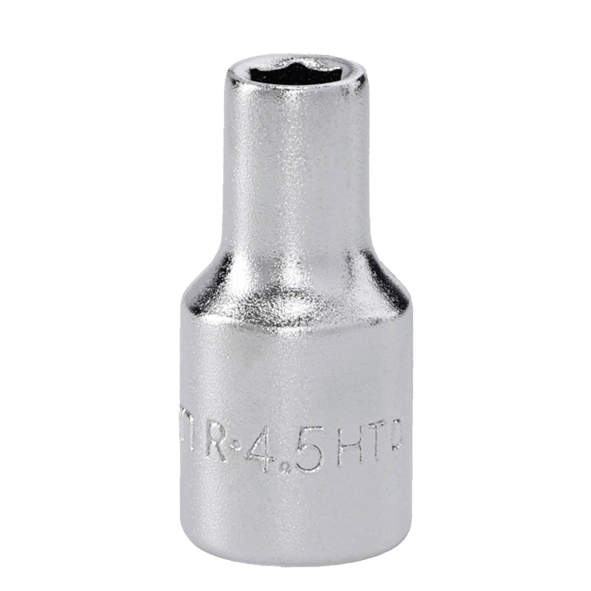 A silver-colored socket with engraved text indicating '4.5 HT.'