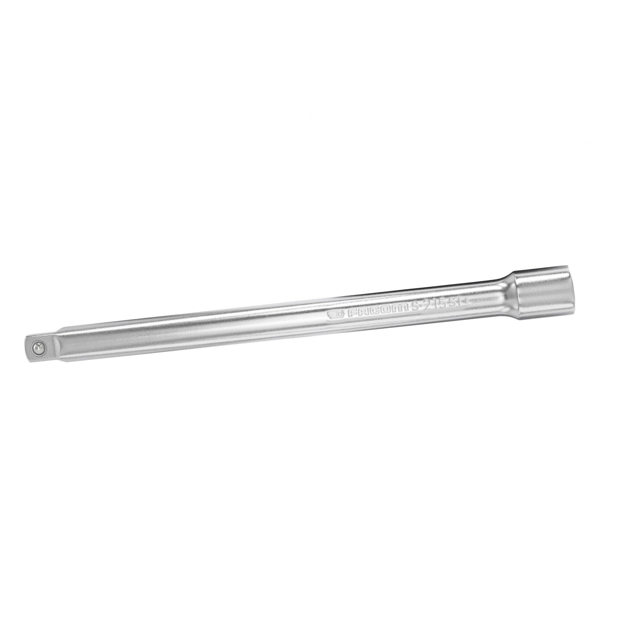 A chrome vanadium steel extension bar with drive socket attachment, used with hand tools for added reach.