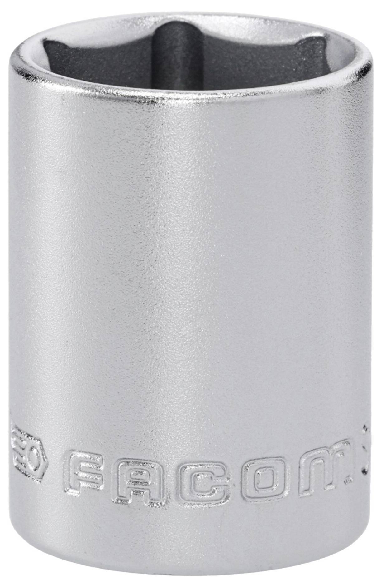 A steel socket with embossed branding on the side, used for tightening or loosening nuts and bolts in mechanical settings.