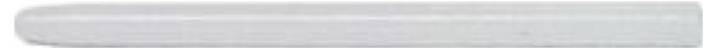 A long, thin, silver-gray horizontal bar or strip on a white background.