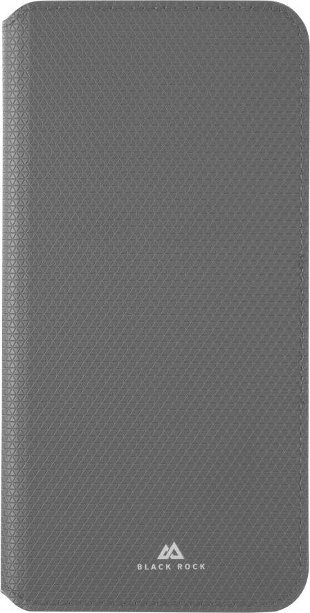 Gray textured smartphone case with rounded corners and BLACK ROCK logo near the bottom.