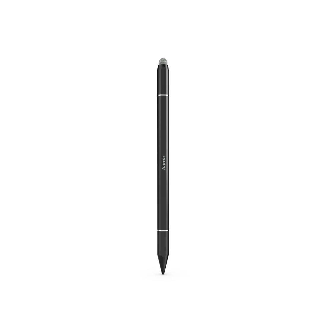 Black stylus pen shown vertically on a plain white background.