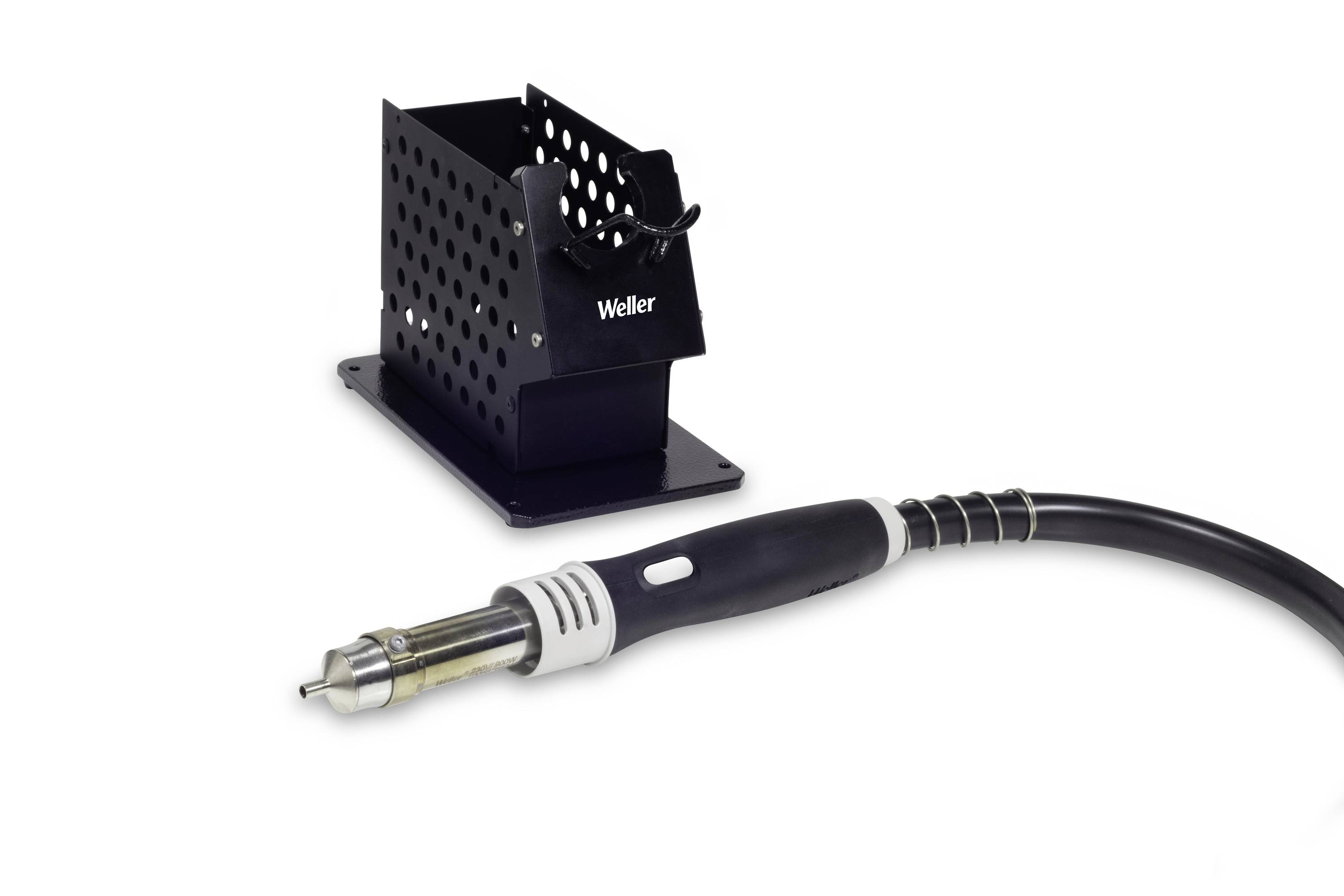 Soldering iron with power stand and cord, shown on a white background.