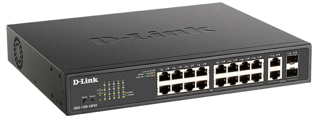 D-Link DGS-1100-18PV2 Network RJ45/SFP switch