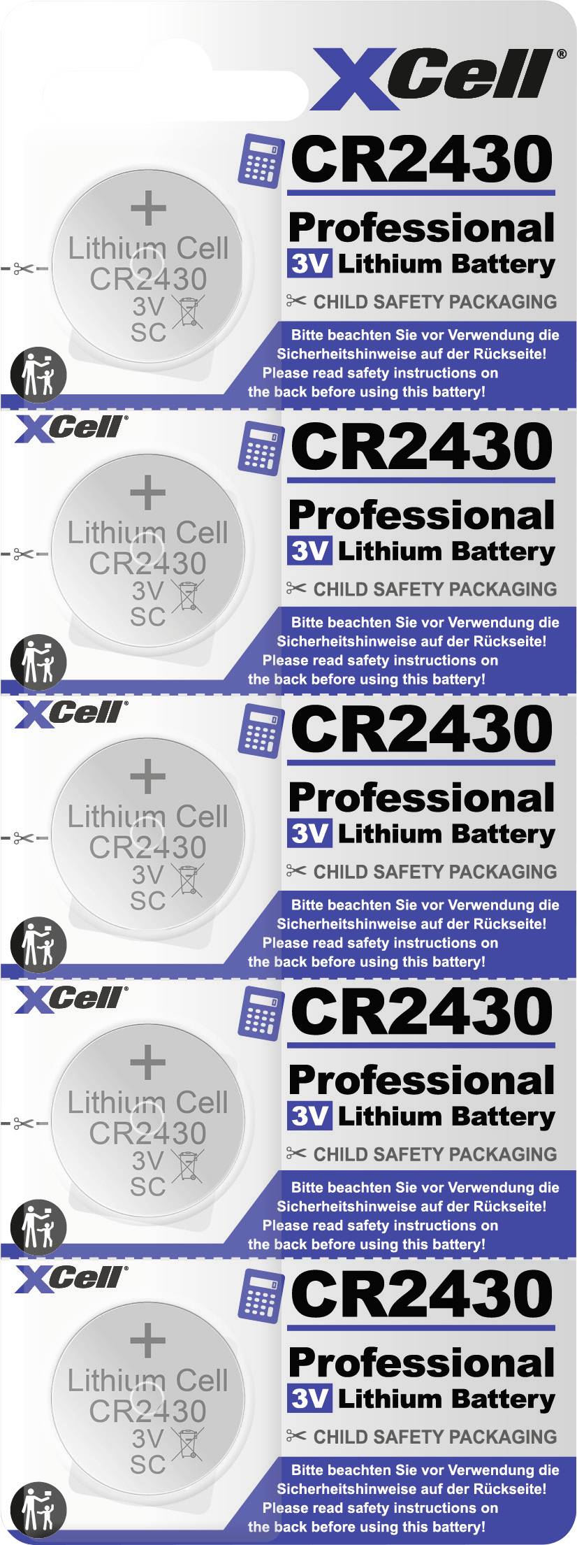 XCell Button cell CR 2430 3 V 5 pc(s) 290 Lithium