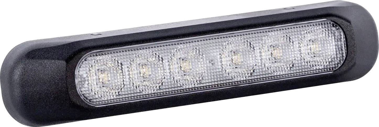 Black rectangular LED light bar with multiple small LEDs, shown against a white background.