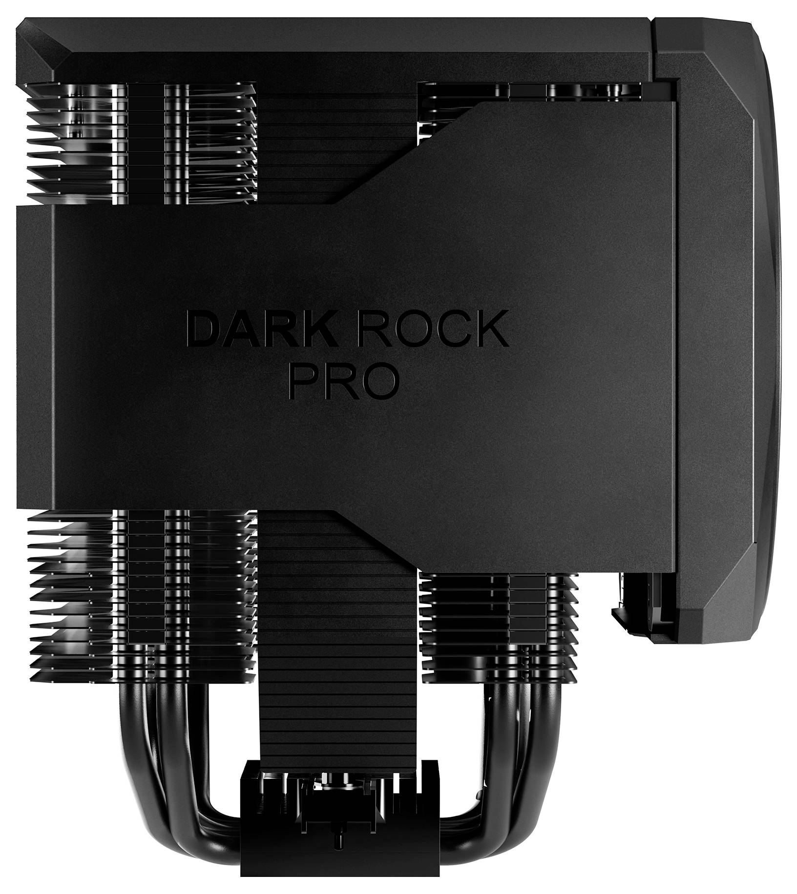Black Dark Rock Pro computer CPU cooler with twin tower heatsink and dual fans, labeled 'DARK ROCK PRO'.