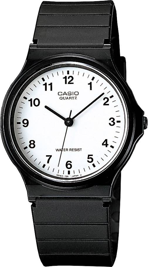 Casio Wristwatch MQ-24-7BLLEG (W x H) 33.80 mm x 38.80 mm Black Enclosure material=Epoxy resin Material (watch strap)=Epoxy resin