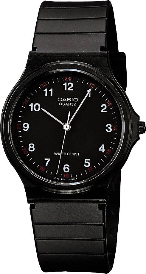 Casio Wristwatch MQ-24-1BLLEG (W x H) 33.80 mm x 38.80 mm Black Enclosure material=Epoxy resin Material (watch strap)=Epoxy resin