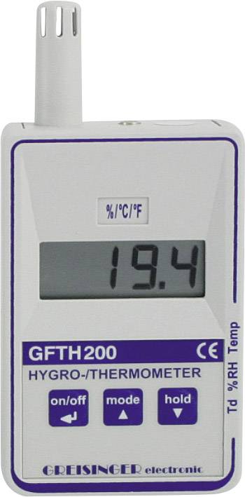 Greisinger GFTH 200 Hygrometer 0 RH 100 RH Dew point/mould detector