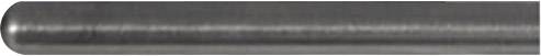 A long, cylindrical metal rod in a grey colour, positioned horizontally.