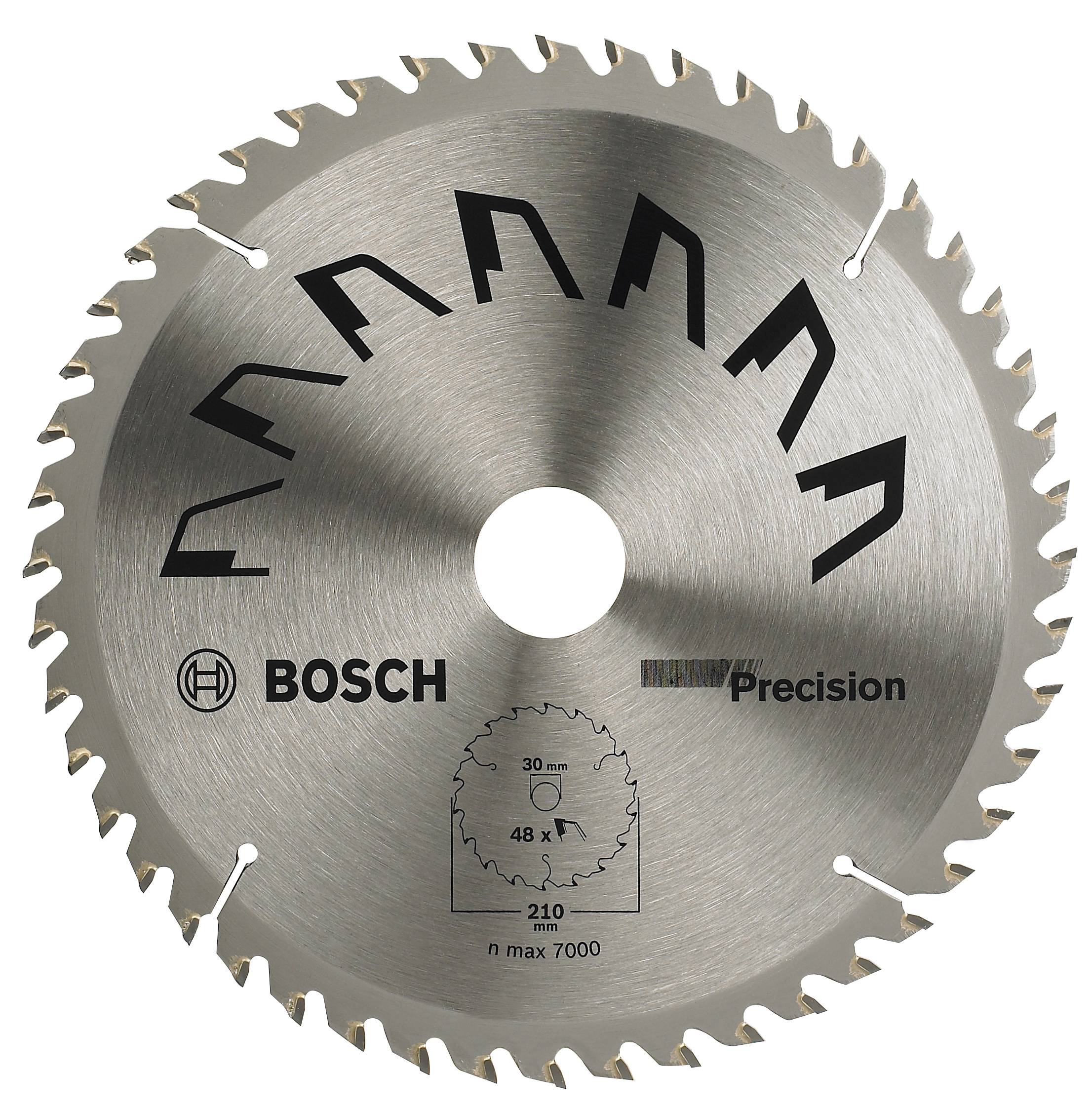 Bosch Accessories Precision 2609256873 Carbide metal circular saw blade 210 x 30 mm Number of cogs: 48 1 pc(s)