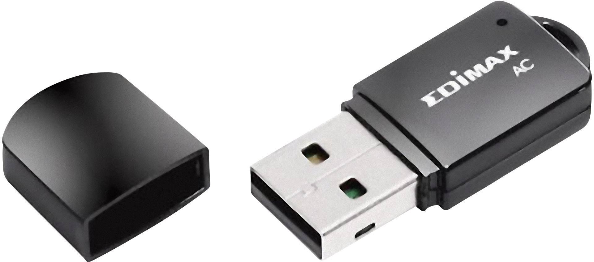 A black wireless USB adapter with a removable cover, suitable for improving a computer's Wi-Fi connection.