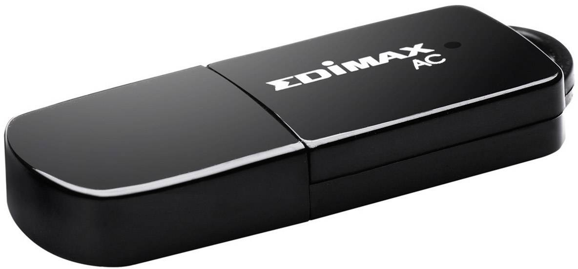 Black USB Wi-Fi adapter with 'EDIMAX AC' inscription.