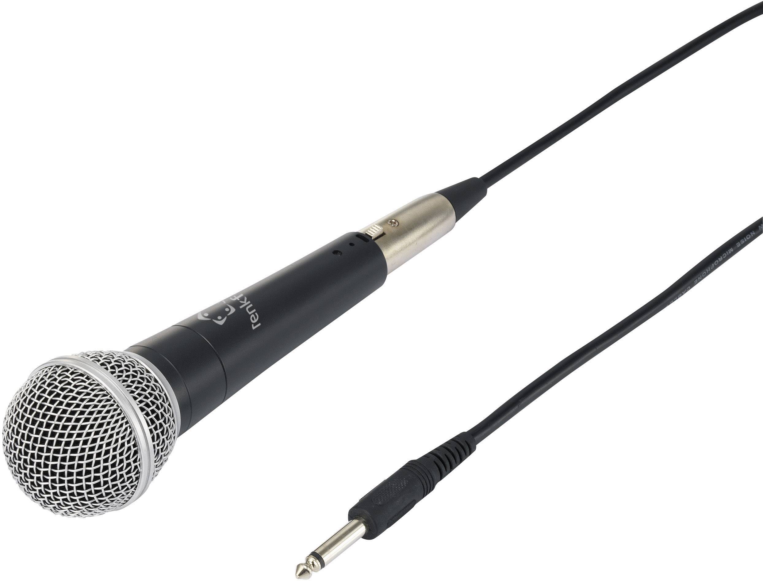 A microphone with cable and jack plug, ready for audio playback or recording.