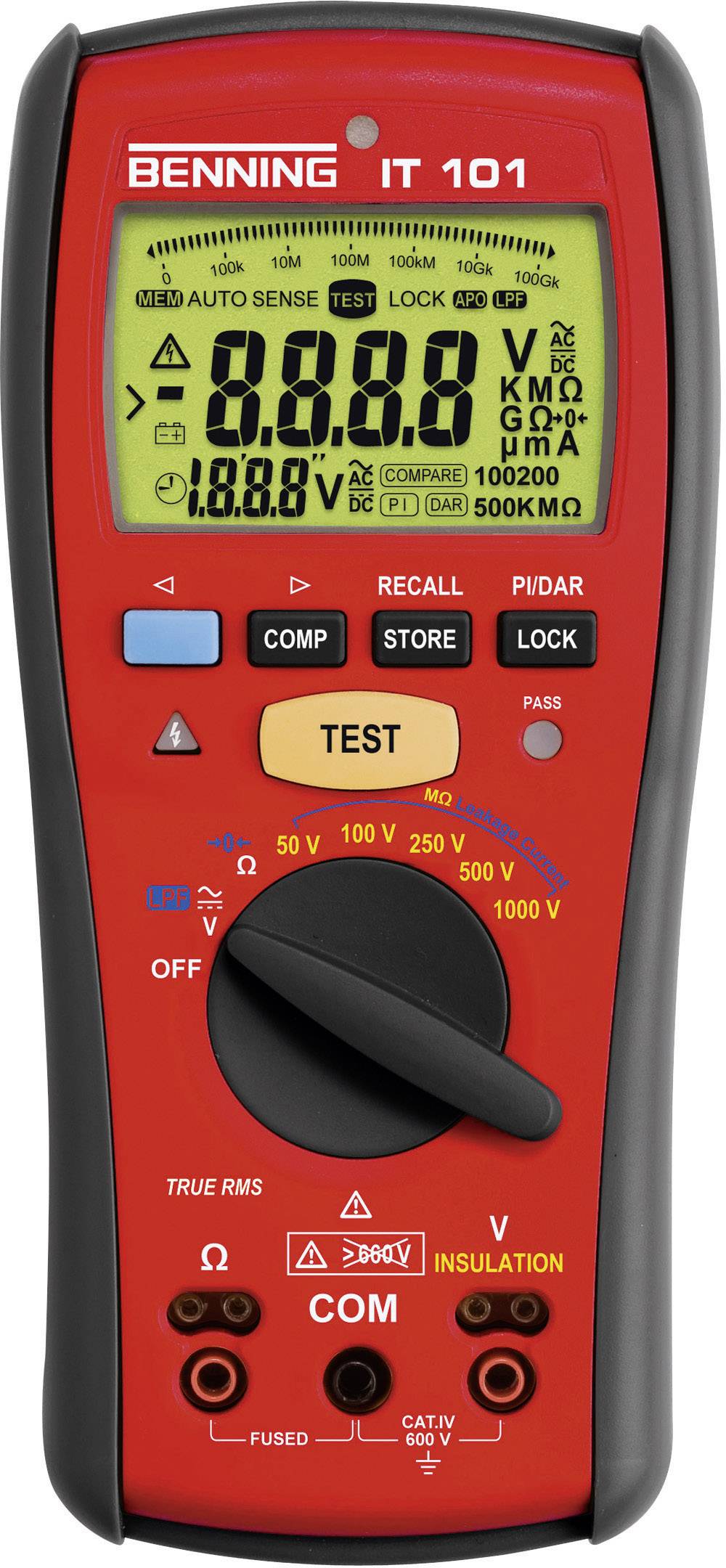 Benning IT 101 Insulation tester 50 V, 100 V, 250 V, 500 V, 1000 V 20 GΩ