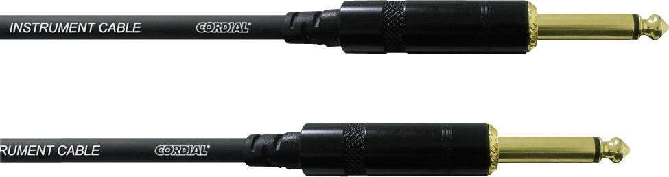 Two black jack cables with gold-plated connectors and the inscription 'INSTRUMENT CABLE'.
