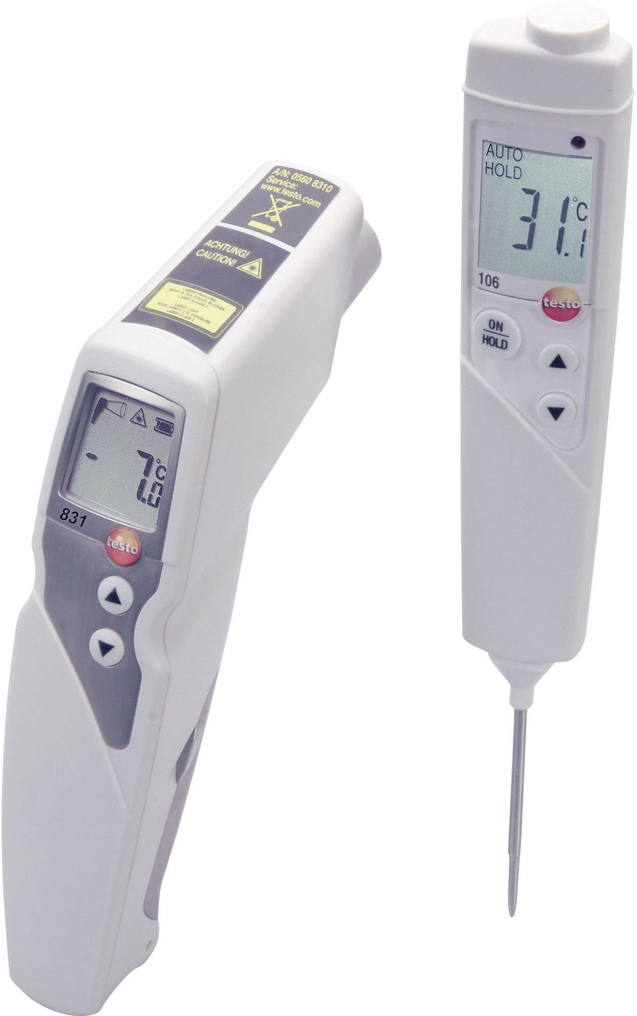 testo 831 Set IR thermometer Display (thermometer) 30:1 -30 - +210 °C Contact measurement