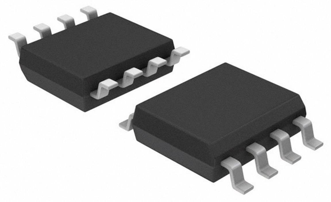 Two black integrated circuits with eight silver contacts each, in a typical dual in-line package format, on a white background.