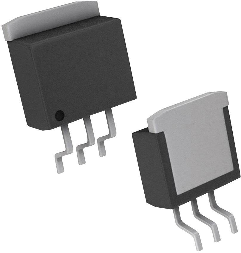 Two black electronic components with three metal legs each, possibly transistors or voltage regulators.