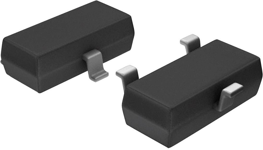 Black electronic components with two metal terminals, viewed from the side, used for mounting on circuit boards.