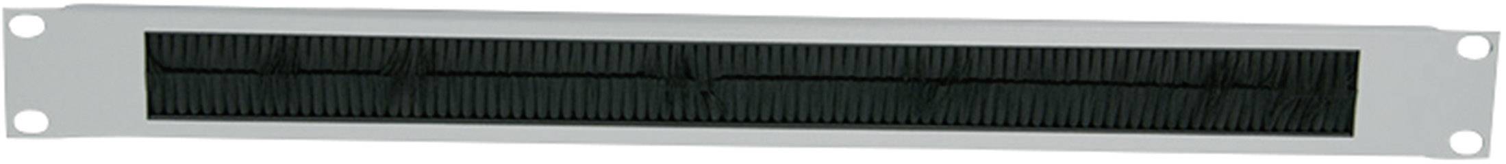 A rectangular, horizontal ventilation grille with a black mesh and white frame. It is used to cover a ventilation shaft.