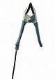 Single metallic clamp with handles visible.