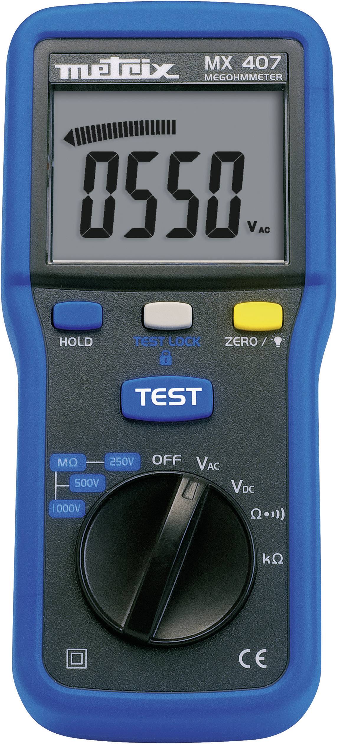 Metrix MX407 Insulation tester 250 V, 500 V, 1000 V 4 GΩ