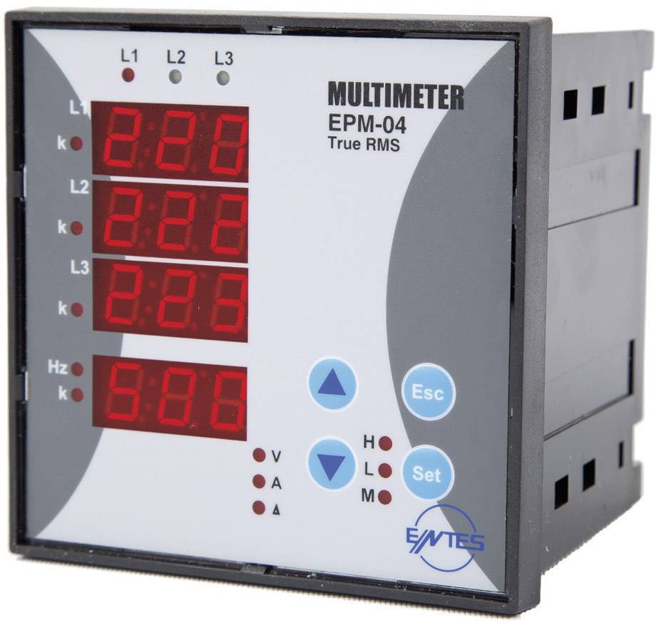 ENTES EPM-04C-96 Digital rack-mount meter Voltage, current, frequency, operating hours, Total Hours