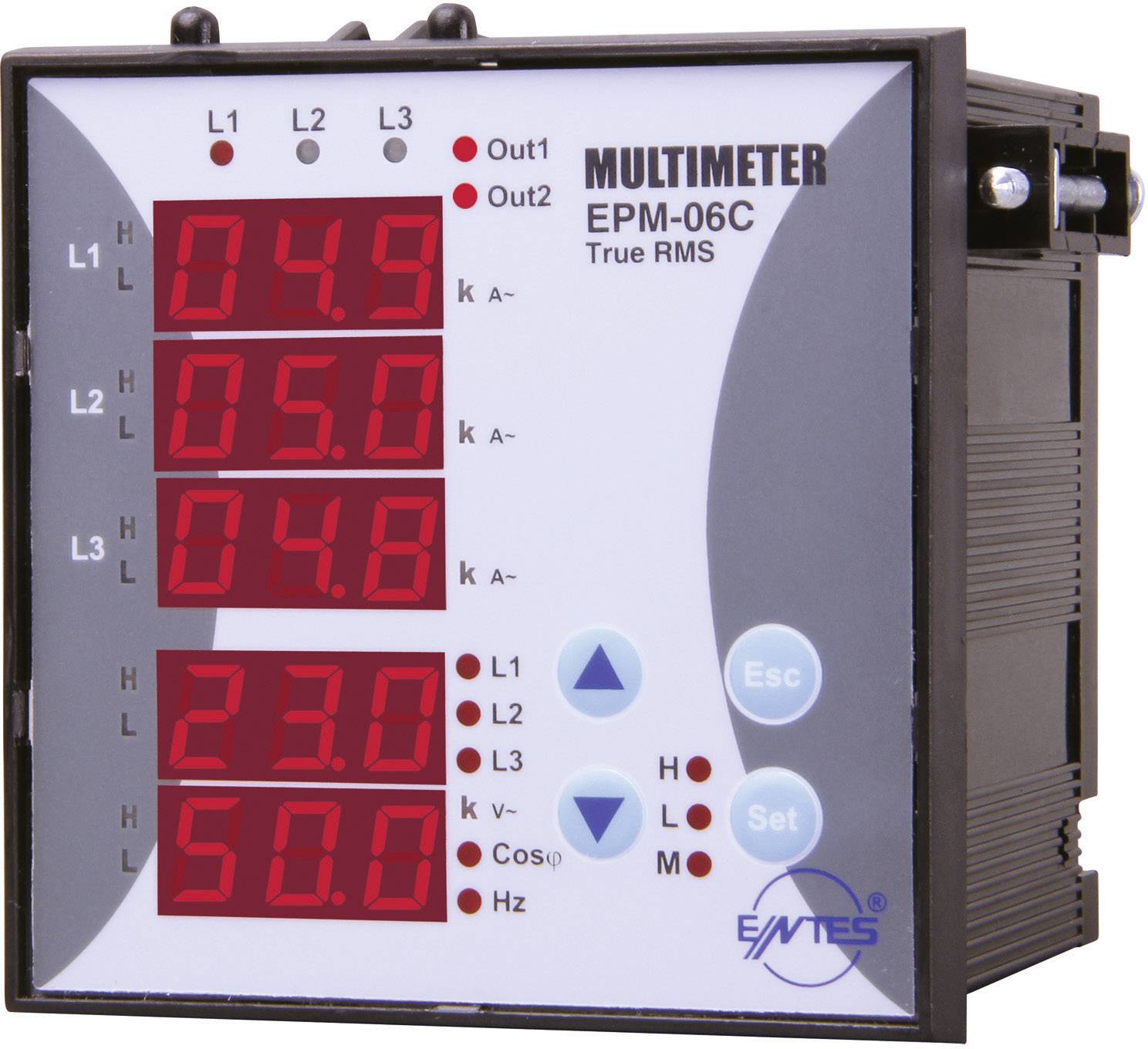 ENTES EPM-06C-96 Digital rack-mount meter Voltage, current, frequency, operating hours, Total Hours