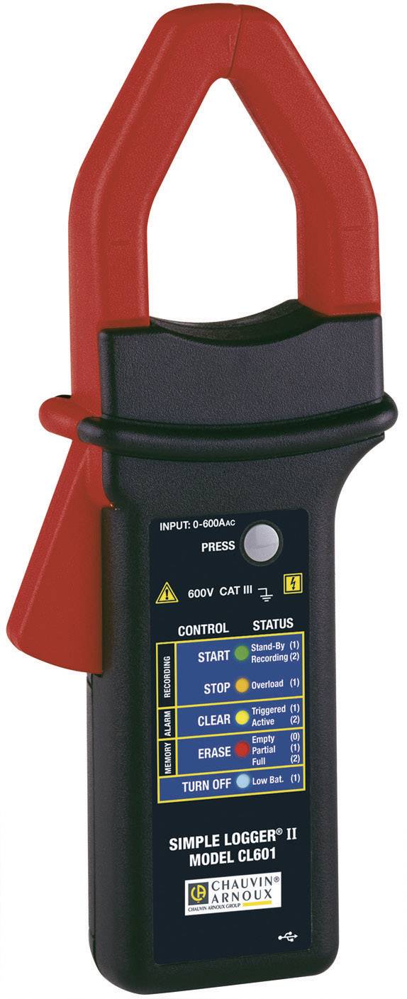 Chauvin Arnoux CL601 Amperage data logger Unit of measurement Amperage 0 up to 600 A