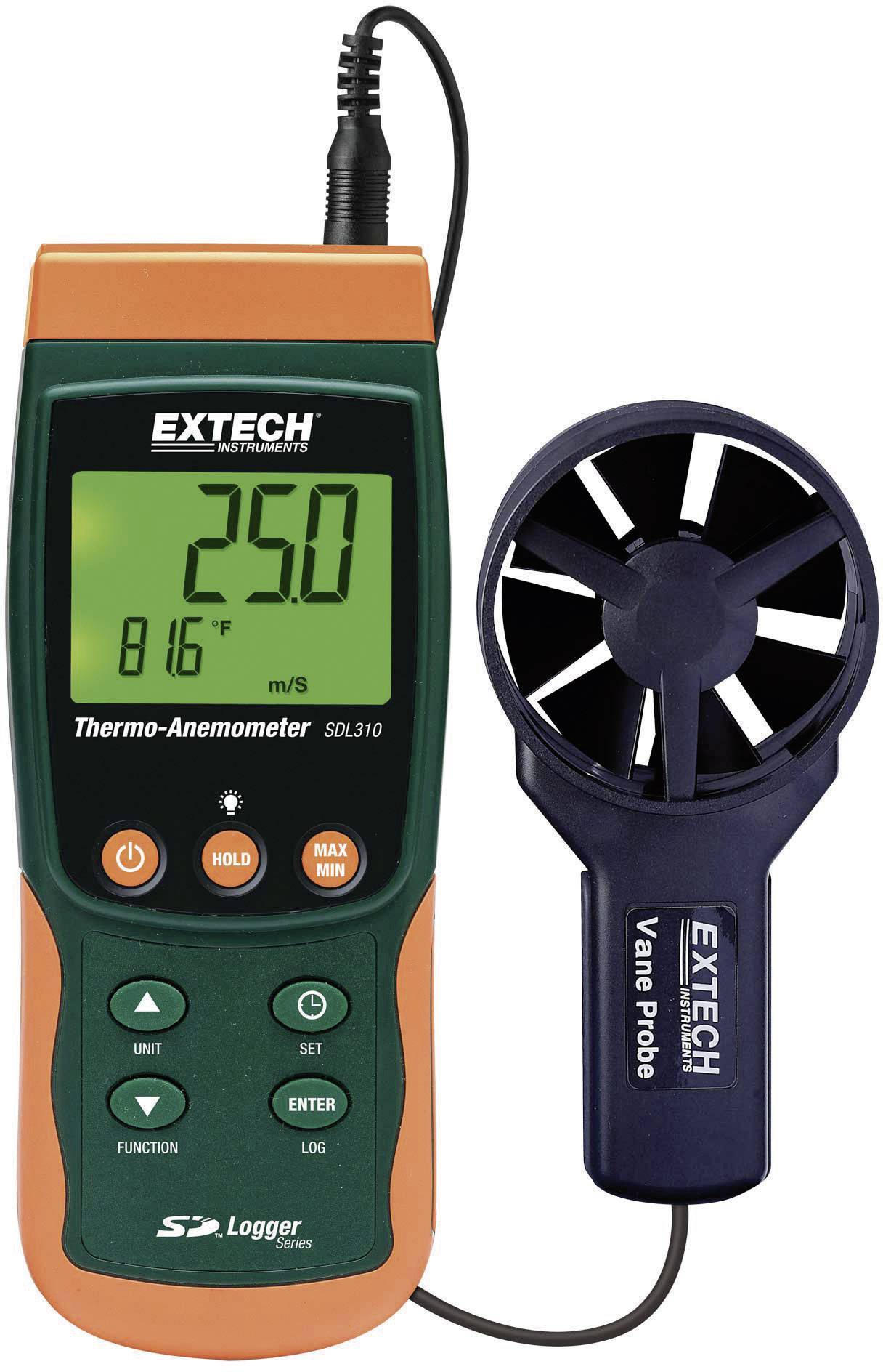 Anemometer Extech SDL310 0.4 up to 25 m/s