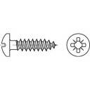 TOOLCRAFT 1069697 Roundhead screws 4.5 mm 50 mm Pozidriv 88096 Stainless steel A2 500 pc(s)