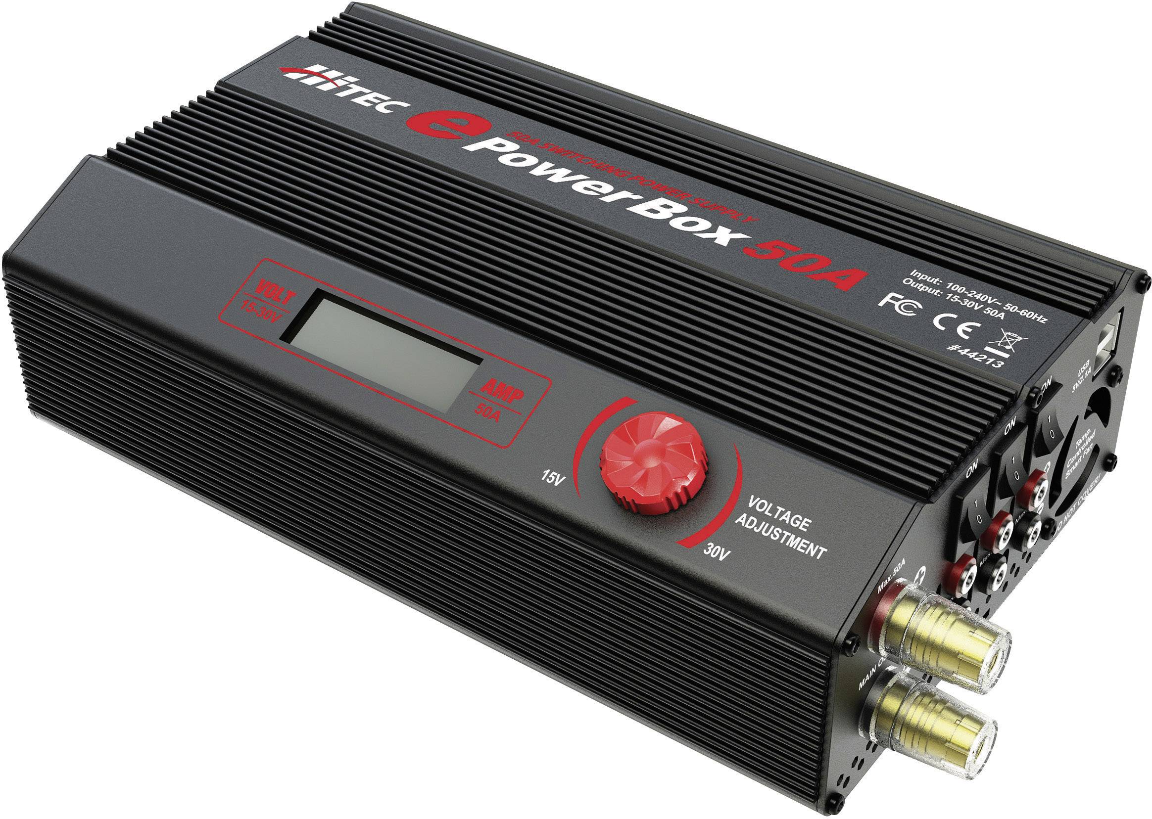 Hitec Powerbox 50A Scale model PSU (adjustable) 100 V AC, 230 V AC 50 A 1200 W