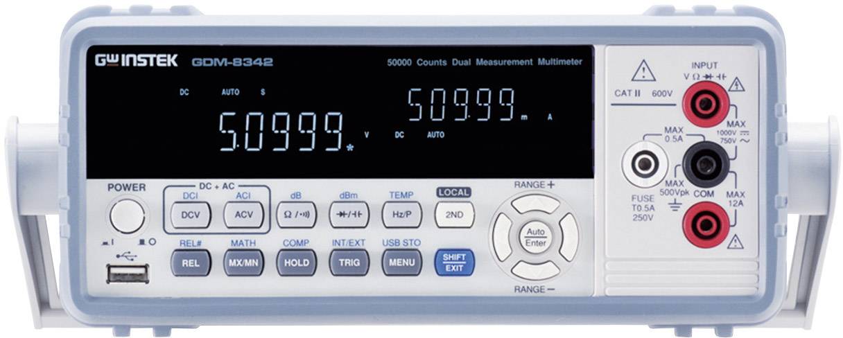 GW Instek GDM-8342USB Bench multimeter Digital CAT II 600 V Display (counts): 50000