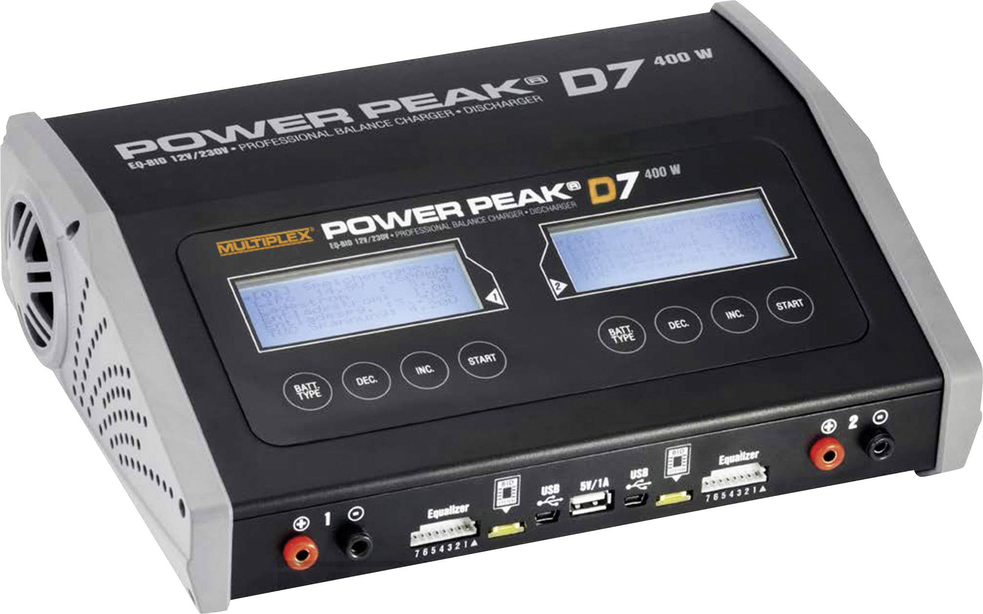 Power Peak by Multiplex D7 EQ-BID Scale model multifunction charger 12 V, 220 V 20 A NiMH, NiCd, LiPolymer, Li-ion, LiFePO