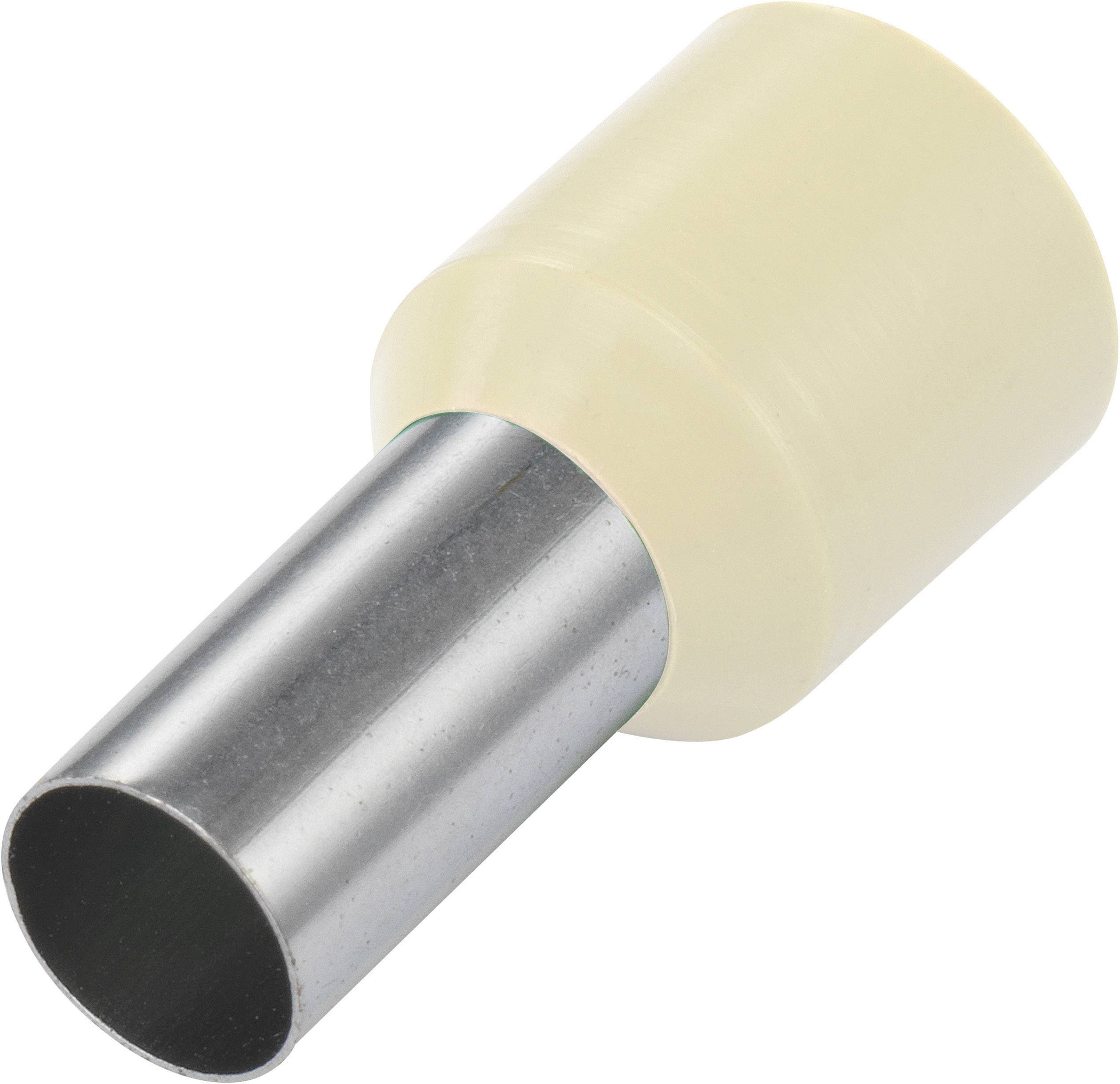 TRU COMPONENTS 1091274 Ferrule 10 mm² Partially insulated Ivory 100 pc(s)
