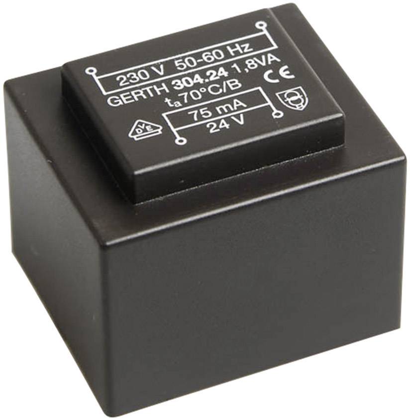 Gerth PT301201 PCB mount transformer 1 x 230 V 1 x 12 V AC 1.80 VA 150 mA