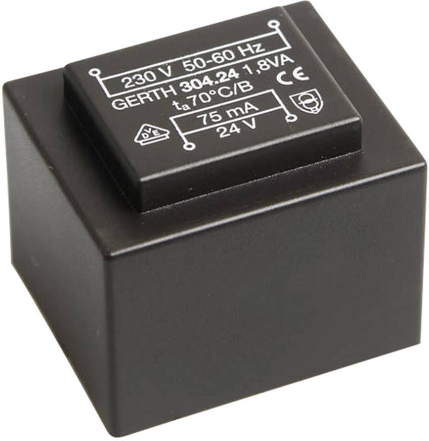 Gerth PT301802 PCB mount transformer 1 x 230 V 2 x 9 V AC 1.80 VA 100 mA